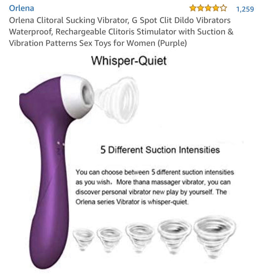 Orlena Clitoral Sucking Vibrator, G Spot Clit Dildo Vibrators,Clitoris