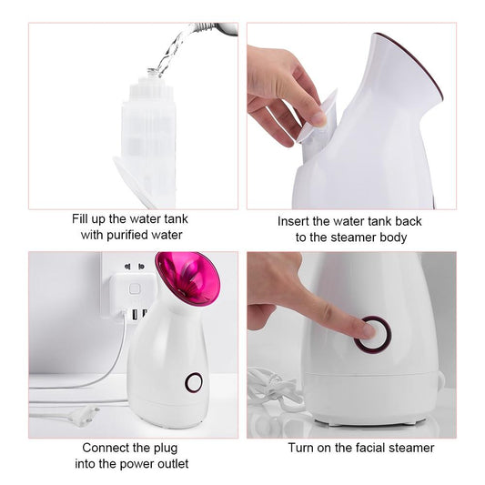 Facial Steamer Nano Lonic Humidifier Moisturizing Cleaning Pores