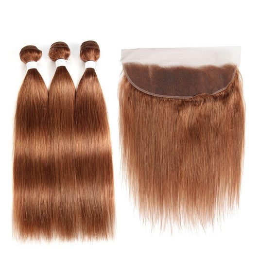 #4/30 Straight Ombre 10A Grade Body Wave #30 BUNDLES with 4x4 CLOSURE