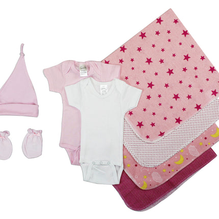 Essential Newborn Baby Girl 8 Piece Layette Set