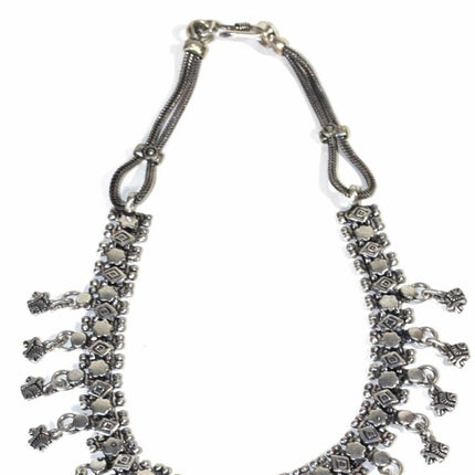 Fish Charms Tribal Choker Necklace