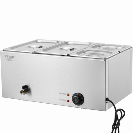 Commercial Electric Food Warmer 4-Pan Countertop Buffet 16.4QT Bain