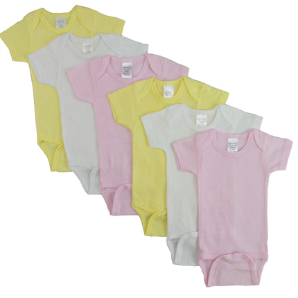Pastel Girls Short Sleeve 6 Pack
