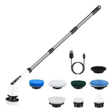 Electric Spin Scrubber Cordless Cleaning Brush Extendable With 8