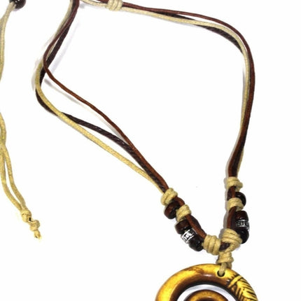 Tribal Spiral Boho Style Necklace