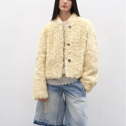 Fireladyfur Women's Imported Sheepskin Coat | New Zealand Wool“Little