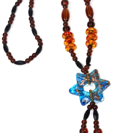 Star Pendant Gypsy Style Shimmer Necklace