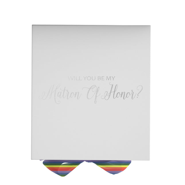 Will You Be My Matron of Honor? Proposal Box White - No Border -