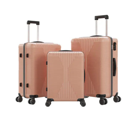 Non-TSA Customs Lock 3-in-1 PP Trolley Case, 20in, 24in, 28in PP Rose