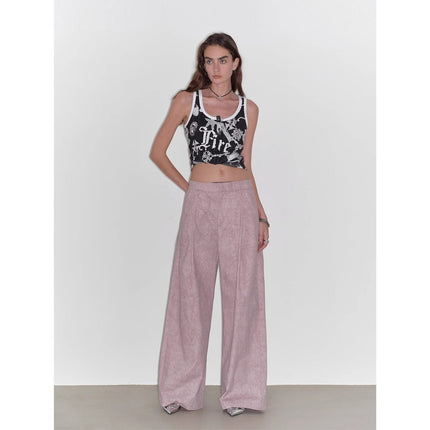 "Light and Shadow Walking" Retro Fashionable Dirty Printed