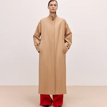 Women's Trench Coat Mid-Length British Wool Blend Petite-Friendly