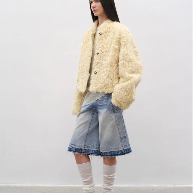 Fireladyfur Women's Imported Sheepskin Coat | New Zealand Wool“Little