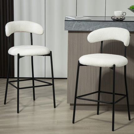 26 Counter Height Bar Stools Teddy Fabric Cover Kitchen Island Counter