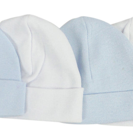 Blue & White Baby Caps (Pack of 5)