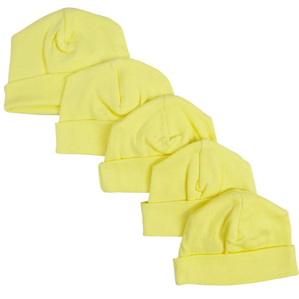 Yellow Baby Cap (Pack of 5)