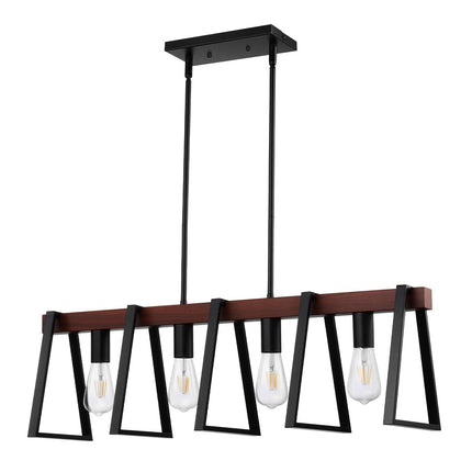 4-Light Kitchen Island Pendant Lights 60W Adjustable Dining Room Light