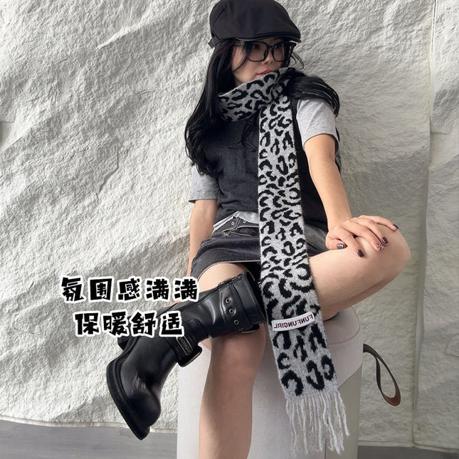 Korean Style High-grade Wool Knitted Small Scarf