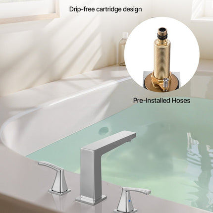 Roman Tub Faucet, 3 Hole Waterfall Bathtub Faucet, Bath Tubs Faucets