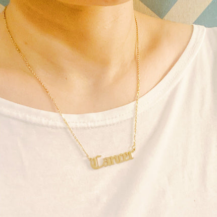 Old English Zodiac Necklace