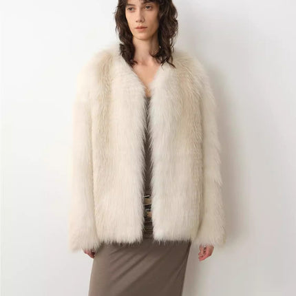 Romantic Nordic Imported colorful fox fur coat