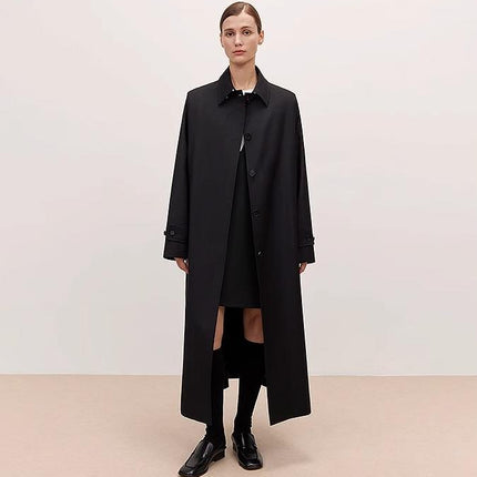 Women's Trench Coat Mid-Length British Wool Blend Petite-Friendly