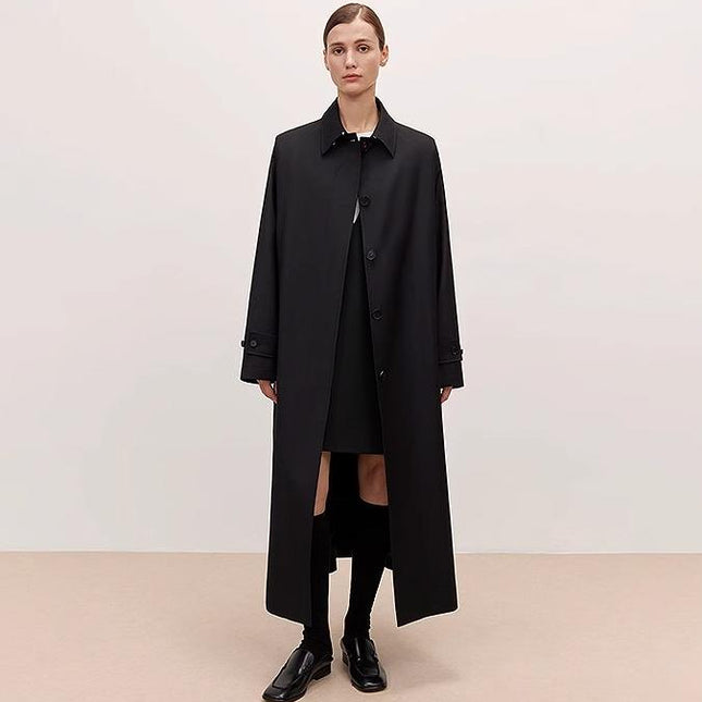 Women's Trench Coat Mid-Length British Wool Blend Petite-Friendly