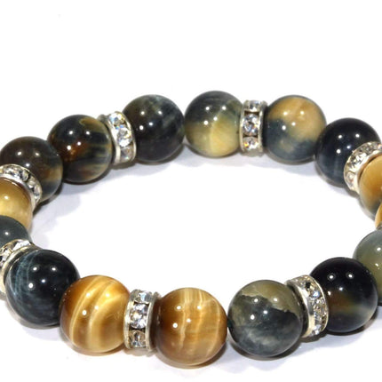 Medley Of Round Agate Stone Sparkle Yoga Bracelet