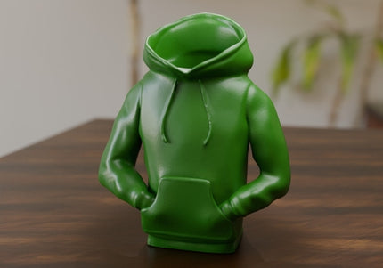 3D-Printed Hip-Hop Hoodie Pencil Holder with Hands in Pockets – Urban