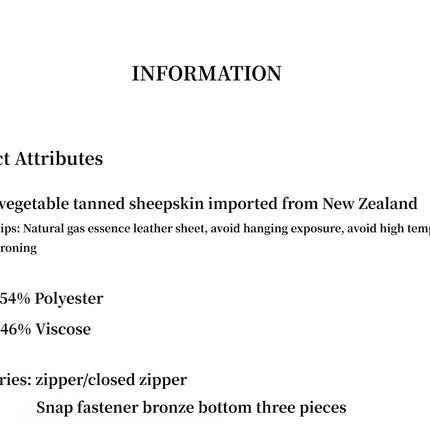High Street Casual New Zealand Imported Sheepskin Wide Shoulder