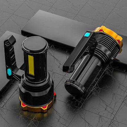LED Torch USB Rechargeable COB Flashlight Spotlight Camping Light Most