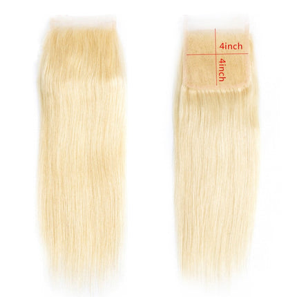 Brazilian Blonde 10A Grade #1B/613 Straight BUNDLES with CLOSURES & FR