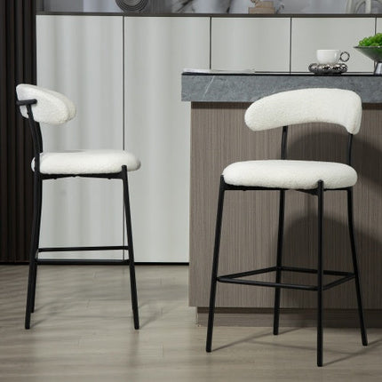 26 Counter Height Bar Stools Teddy Fabric Cover Kitchen Island Counter