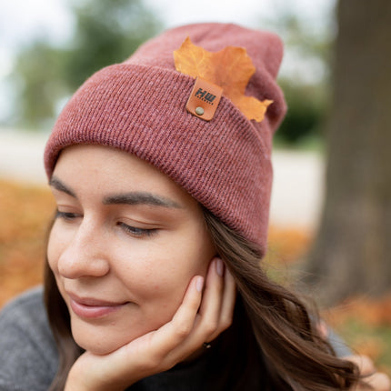 HAAKWEAR Knit Cuffed Beanie - Rusty Burgundy