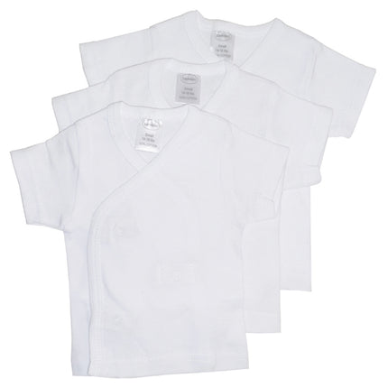 White Side Snap Short Sleeve Shirt - 3 Pack