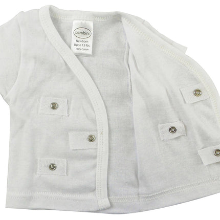 White Side Snap Short Sleeve Shirt - 3 Pack