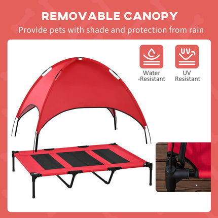 48" x 36" Elevated Portable Dog Cot Cooling Pet Bed with UV Protection