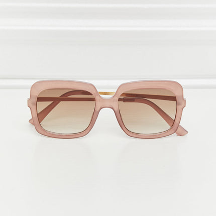 Square Metal-Plastic Hybrid Temple Sunglasses