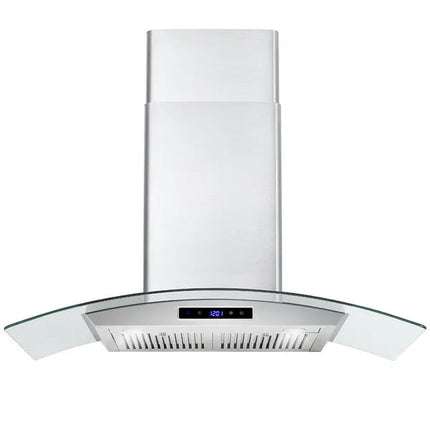 30 Inch Wall Mounted Range Hood 700CFM Tempered Glass Touch Panel