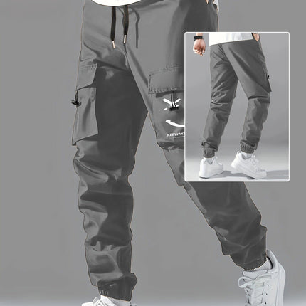 Straight Ankle Tied Wear-resistant Overalls Casual Pants