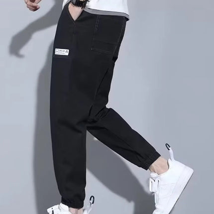 Men's Full Size Casual Loose Fit Denim Joggers Plus Size
