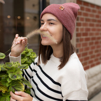 HAAKWEAR Knit Cuffed Beanie - Rusty Burgundy