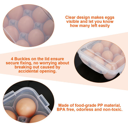 2Pcs Plastic Egg Holder Stackable Egg Storage Box Egg Rack For