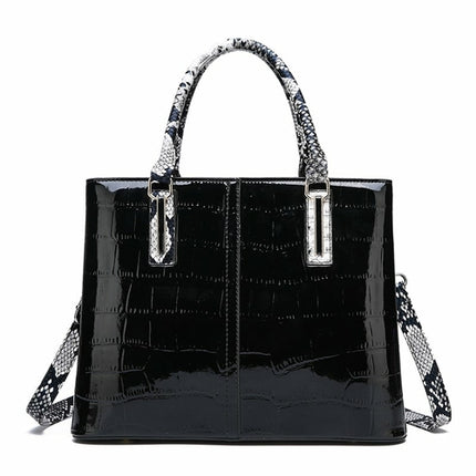 Fashion Female Messenger Bag With Snake Pattern Handle