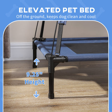 48" x 36" Elevated Portable Dog Cot Cooling Pet Bed with UV Protection