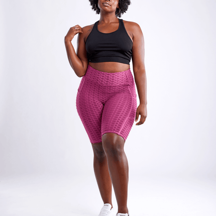 JupiterGear High-Waisted Scrunch Yoga Shorts with Hip Pockets