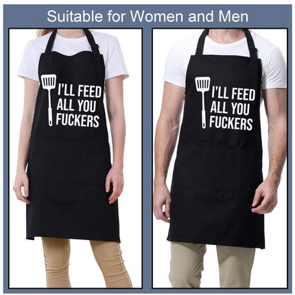 Women Men Solid Linens apron kitchen Pocket For home and kitchen Adjus