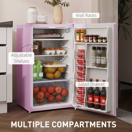 3.2 Cu.Ft Mini Fridge with Freezer, Single Door Compact Refrigerator