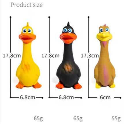 US LOCAL STOCK Hiphoppet New Latex Interactive Dog Chew Toys Cute Duck