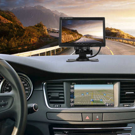 1Pc 7In Screen Backup Camera System Vehicle Rear View Monitor Kit IP67