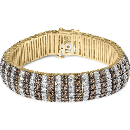 10K Yellow Gold 10 CTW 1/3 Cttw Alternating Coco Color and White